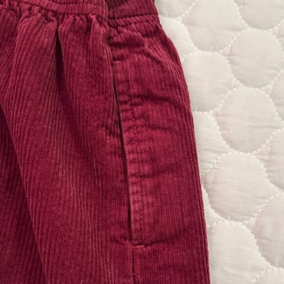 Cat & Jack Maroon Corduroy Dress with two floral tops. - Picture 5 of 12
